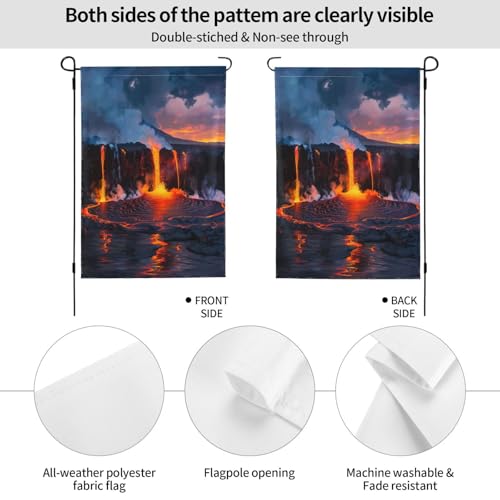 Drapeau de jardin volcan double face en polyester haute densité pour extérieur - 3
