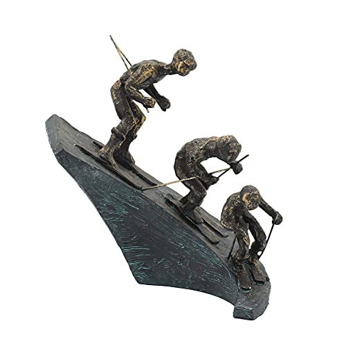 Sagebrook Home RESINA, 8" H SKI-RACE, BRONCE Cover