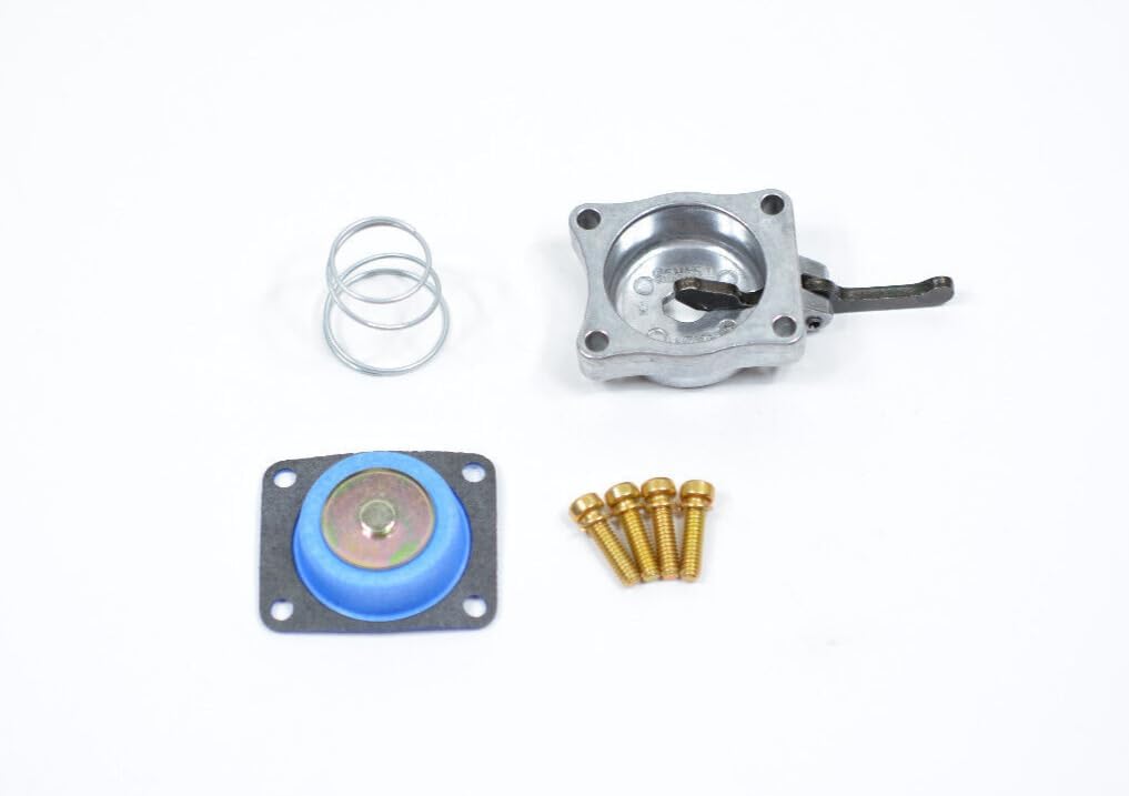 50cc Silver Zinc Accelerator Pump Housing Cover, Ethanol Diaphram, Spring & Screws Kit Fits: Holley Carburetor 2300, 4150, 4160 & 4500