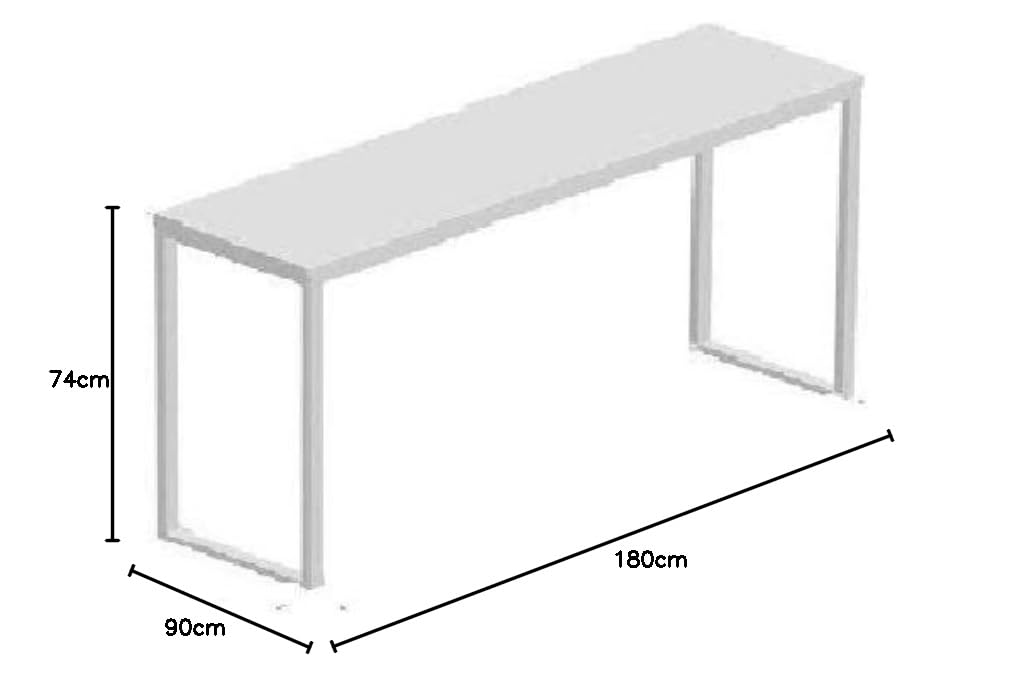 Desk Table Workstation (Gold Legs)(Glassy White, 4 x 2 Foot top)