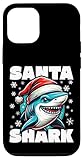 custodia per iphone 12/12 pro santa shark mens shark in santa hat merry christmas