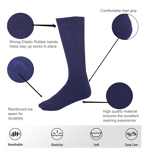 Image of Women Cotton Crew Socks Soft Comfortable Thin And Breathable on Top Durable Double Layer Cushioned Reinforced Sole.