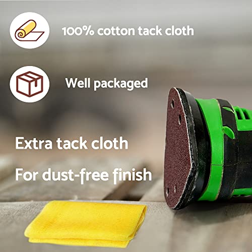 S&F Stead & Fast Mouse Sander Sandpaper 70Pcs, 40 60 80 100 150 240 320 Grit Mouse Sander Pads, Ryobi Sander Replacement Pad For Detail Mouse Sander, Ryobi Sanding Pads Sand Paper With Tack Cloth #TOP3