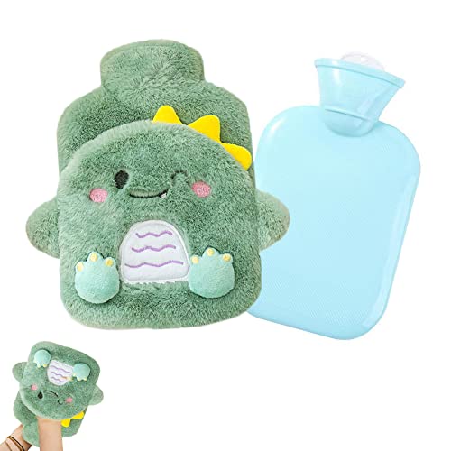 Bouillotte pour enfants, bouillotte amovible et lavable, bouillotte avec housse, bouillotte dinosaure avec housse chauffante, bouillotte amovible et lavable, bouillotte de qualité supérieure Cover