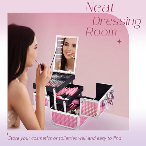 Schminkkoffer Joligrace Kosmetikkoffer für Make-up und Kosmetik