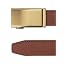 35mm Solid Gold Buckle & Cognac Brown Leather