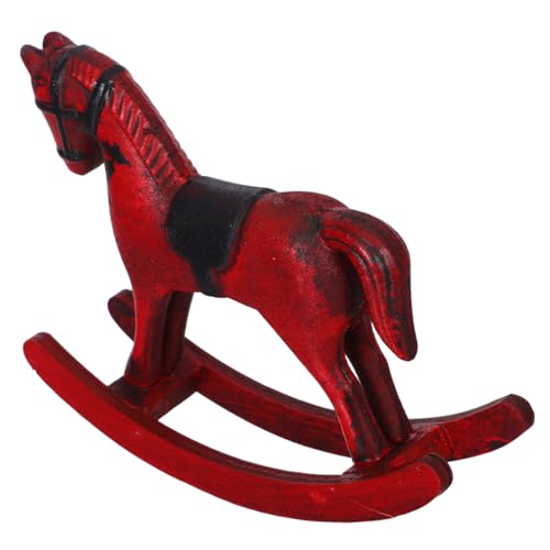 木製 置物 馬の置き物 模造木製テクスチャ樹脂工芸品 馬の装飾品 リビングルーム 878-006-3.jpg