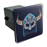 Graphics and More Nordic Viking Warrior Helmet with Horns Tow Trailer Hitch Cover Plug Insert