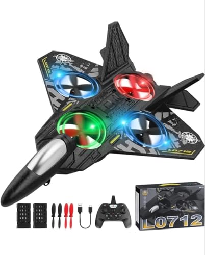 Image of Chettriyanshi Jet Airplane for Kids & Adults with Remote Control, 2.4GHz High Speed Plane Toy with LED Lights, Durable EPP Foam Aircraft, for Boys Girls Flying Toy
