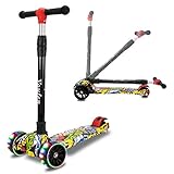 blinkende led taxi 🛴Verstellbar und Faltbar - Der Kinderroller scooter verfügt über einen verstellbaren Lenker mit 3 höhenverstellbaren Optionen, der ideal für Kinder ab 2 Jahre. Das leichte Design und der klappbare Lenker erleichtern den Transport und die Aufbewahrung des Kick-Scooters bei Nichtgebrauch.
