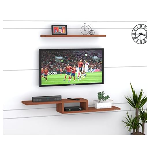 Anikaa Archie TV Entertainment Unit/Wall Set Top Box Stand Shelf (Walnut Big)