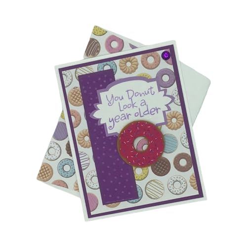 Birthday Card, Handmade Birthday Card, Doughnut Birthday Card, Donut Birthday Card, Coworker Birthday Card, Birthday Card for Kids, Donut