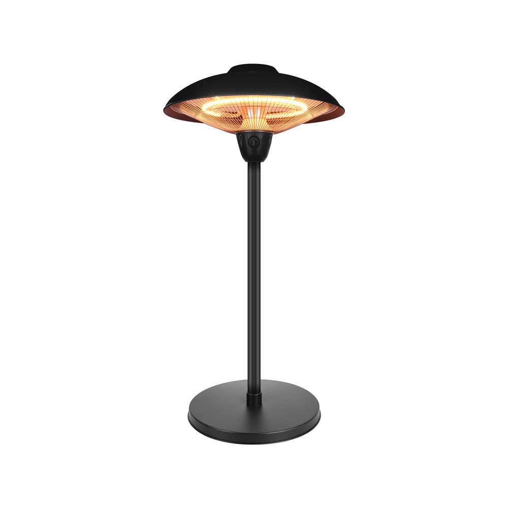 Vaunt Electric Tabletop Black Premium Lantern Style Heater Anti-Tip for Safety