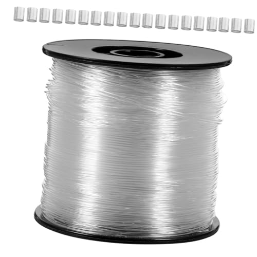 NULYLU Invisible Fishing Wire Sturdy Nylon Fishing Line for Hanging Decorations Loop Sleeves Easy to Cut 1 Set