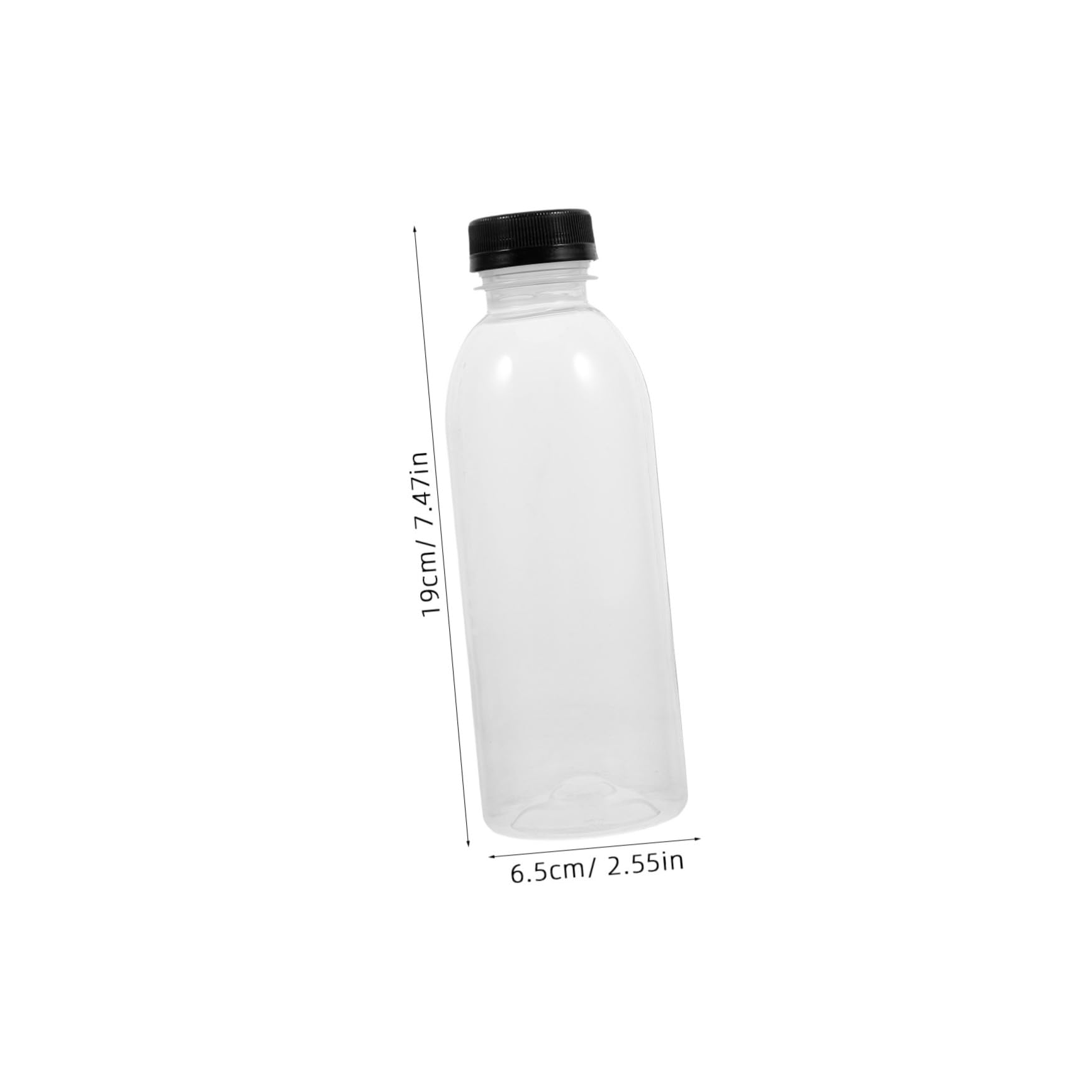 Gatuida 6pcs 500ml Pet Plastic Juice Bottles for Storage Leakproof Drink Jars Random Caps