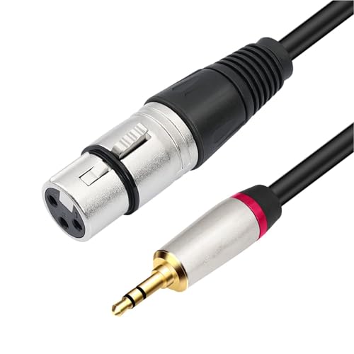Bewinner Cable Adaptador Jack 3.5mm a XLR Hembra miniatura 5