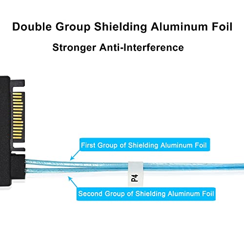Gintooyun Mini Sas To Sas Cable 36 Pin Sff-8087 To 4 Sff-8482 29 Pin Cord With Sata Power For Sas Server, Raid Card, Sas Hard Disk #TOP4