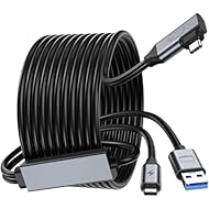 【Carga Rápida de 18 W】Este usb tipo c compatible con meta quest 3 viene con un puerto de carga independiente de 18 W, que finalmente puede mantener una salida de 18 W más fuerte al jugar y ya no necesita preocuparse por quedarse sin energía debido a ...