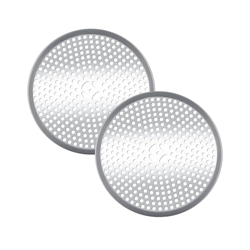 2 Piezas de desagüe de Ducha de Acero Inoxidable y Silicona, Protector de Drenaje de Ducha de Malla, Filtro de Drenaje, bañera, Plano para Evitar obstrucciones de Drenaje (Plata Color)