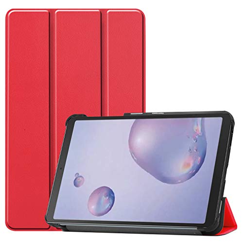 RKINC Case for Samsung Tab A 8.4" 2020, Trifold Smart Lightweight Cover with Auto Sleep/Wake, Hard Back Case for Samsung Galaxy Tab A 8.4 2020 Model SM-T307(Verizon/T-Mobile/Sprint/AT&T)(Red)