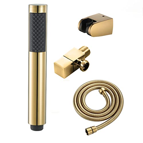 Pulverizador de bidé de mano para inodoro con manguera de acero inoxidable, pulverizador de pañales de tela de latón para limpiar pañales y duchas de mascotas, spray de chorro de agua fría con válvula