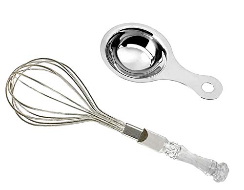 SERVMART Egg Separator with Hand Blender Combo, Stainless Steel