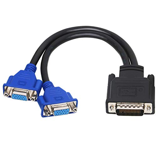 DMS 59 auf Dual VGA Splitter für Grafikkarten verbinden DMS 59 Port mit 2 VGA-Buchsen für Dual-Monitor und hochauflösendes TV-Display,