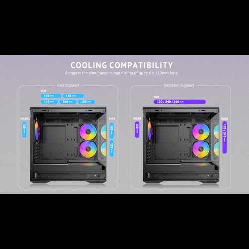 Image of Antec C2M ARGB, Micro ATX PC Case, 3 PWM ARGB Fans Included, Black