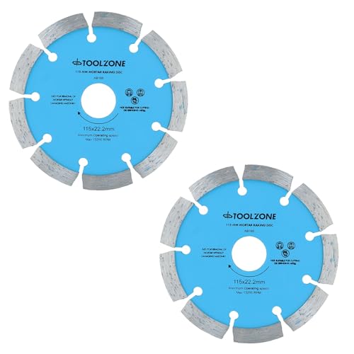 115mm x 8mm Mortar Raking Diamond Pointing Disc Blade Masonry 4-1/2” 2pk