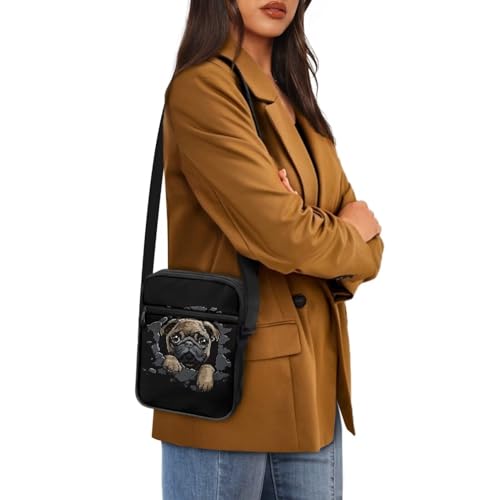 Suobstales Shoulder Bag Crossbody Bag for Women Men Small Messenger Bag Casual Handbag with Adjustable Strap for Work Cycling4