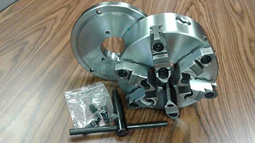 8" 6-JAW SELF-Centering Lathe Chuck w. top&Bottom Jaws, D1-4 Adapter Back Plate