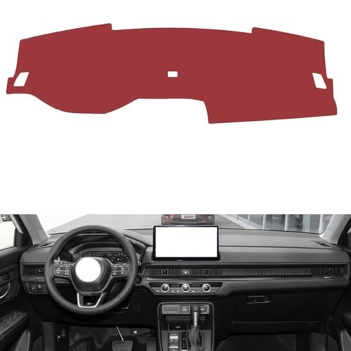 Leather Dash Board Cover mat Compatible with Honda Breeze (NO HUD,No Speakers 2023，Anti-Slip,Sun Protection Dashboard Cover-red