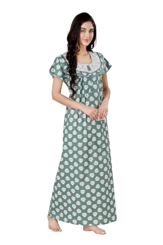 Image of Soulemo Women's Pure Cotton Floor Length Nighty 1682