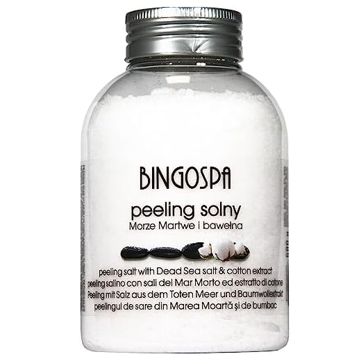 Peeling Salz Aus Dem Toten Meer Mit Baumwollextrakt 580 g BINGOSPA