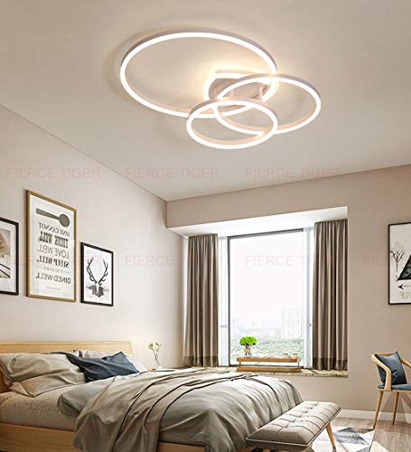Lampe de plafond blanche ambiance ajustable luminaire télécommandé chambre