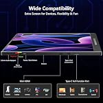 WUAWE Portable Monitor 16" 1920x1200P 16:10 IPS Travel Monitor for Laptop with Built-in Stand, 100% sRGB Control USB-C HDMI,HDR Freesync Display, Plug&Play for Phone PS5 Switch(Black) - Image 4