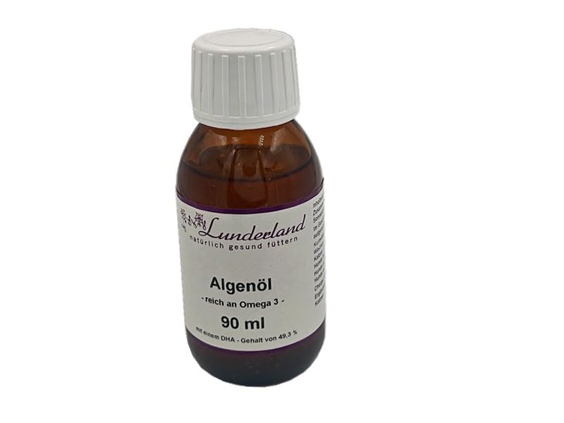 Lunderland Algenöl 90ml mit sehr hohem Anteil an Omega-3-Fettsäuren I Ergänzungsfuttermittel für Hunde und Katzen