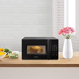 Hisense Forno Microonde Elettronico, Capacità 23 L, Potenza 800 W, Grill Potenza 1000 W, Display Led con Comandi Touch, Nero