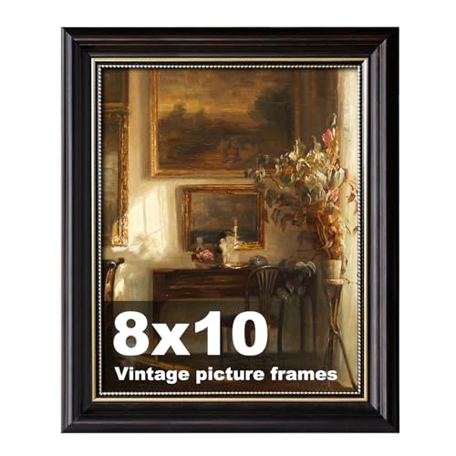 Image of 8x10 Vintage Picture Frames,Ornate Picture Frame for Wall Decor,1 Pack Antique Picture Frame,Brown