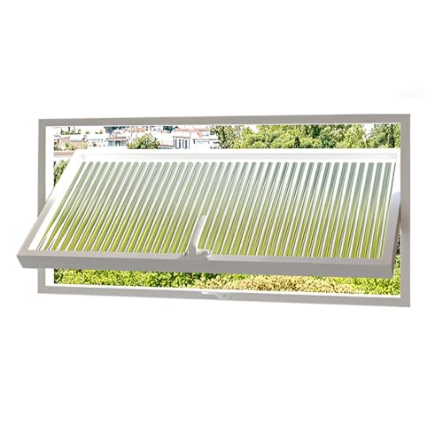 Image of Basement Window Replacement, White Aluminum Frame with 5mm Tempered Glass, 360° Rotating Small Window for Bathroom, Garage, Shed(70x40cm/27.6x16in)
