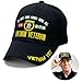 Vietnam Veteran Hat All Gave Some 58,479 Gave All with Service Ribbons & Vietnam Vet on Bill Adjustable Cap VetFriends.com Black