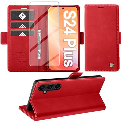 Coque Samsung S24 Plus rouge à rabat pour vos sorties