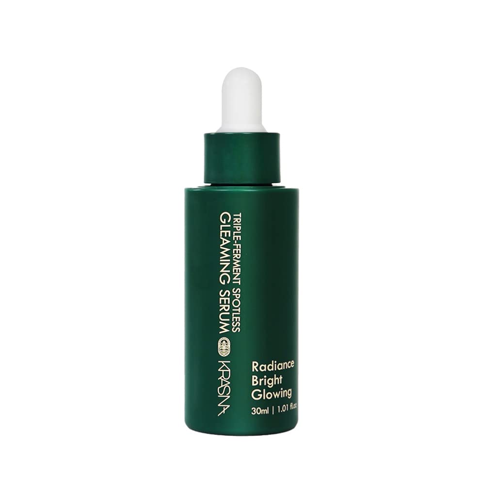 KRASNATriple-Ferment Spotless Gleaming Serum 1.01 fl oz (30ml): Spotless-Radiant Beauty Serum for bright, glowing skin by reducing skin blemishes