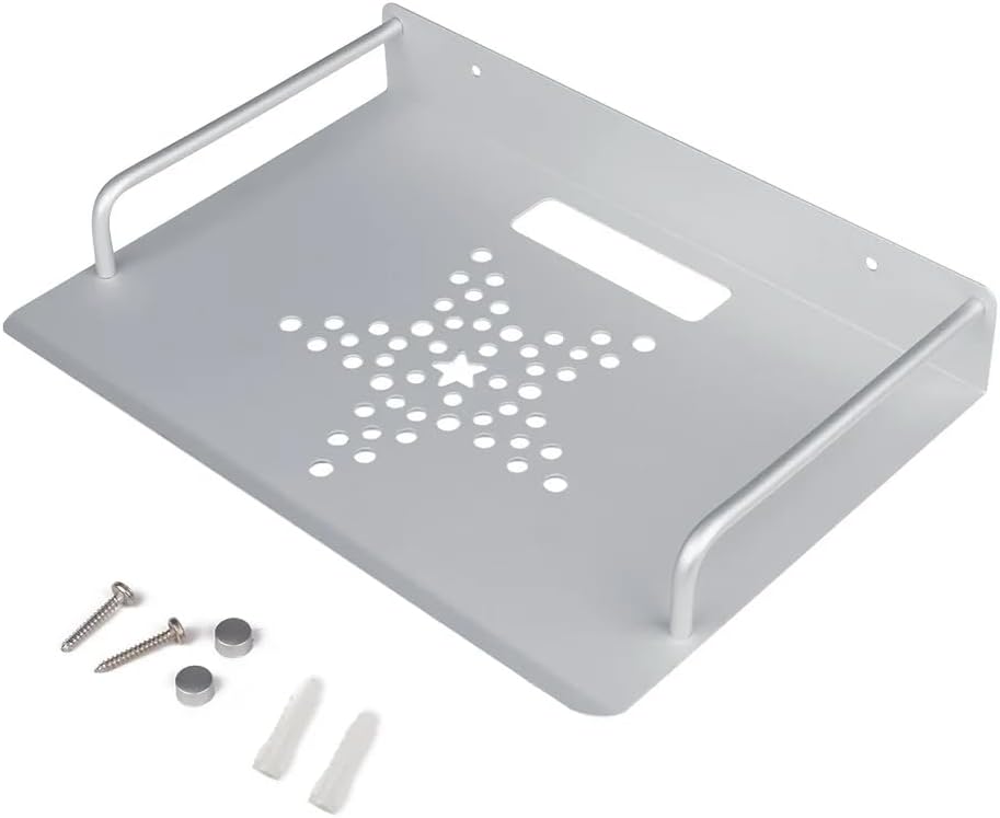 Wownect Mini Projector Tray, Aluminum Alloy Bracket Wall Mount Projector Stand , TV Box Stand, Perfect for Meeting Rooms, Home Use Decoration , Routers, Projectors & Sounds Speaker Stand Tray Holder