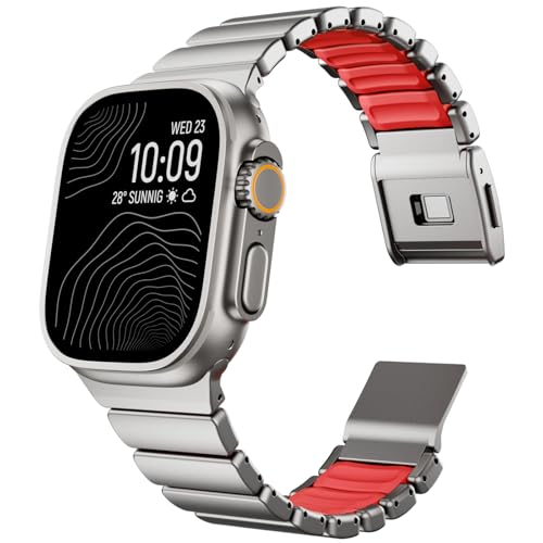 KADES Grade 2 Titanium Silicone Magnetic Band for Apple Watch Ultra (Various) - image 1
