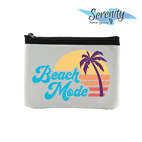 Beach Mode Coin Purse Wallet Pouch For Women | Small Card Change Bag With Zipper | Mini Travel Purse For Id Case | Makeup Card Novelty Bag #TOP2