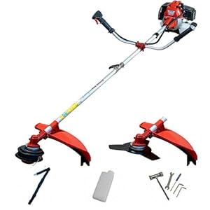 Desbrozadora de Gasolina de 52 CC, 2 Discos, Roja
