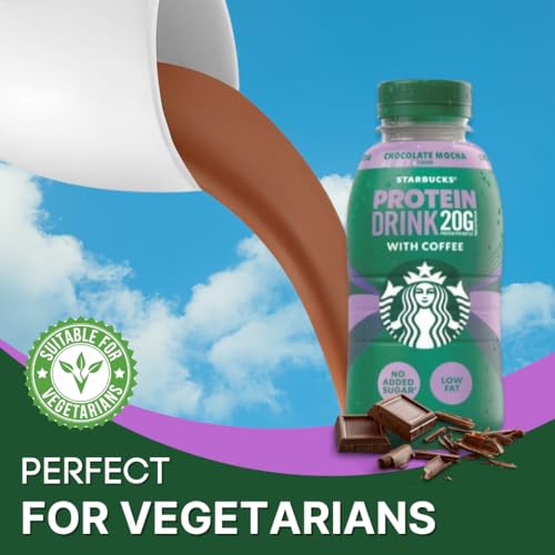 CHOCOLATE MOCHA PROTEIN DRINK WITH COFFEE 330ML X 8 - Protein Ready To Drink Coffee Bulk | Vegetarian Protein Breakfast Coffee Shake | Protein Coffee Drink, Iced Coffee - Image 5