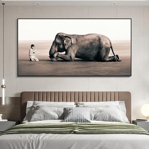 Tableau éléphant grand format pour habiller un mur - 3