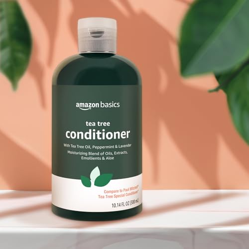 Image of Amazon Basics Tea Tree Conditioner with Peppermint and Lavender, 10.14 Fl Oz, Pack of 1